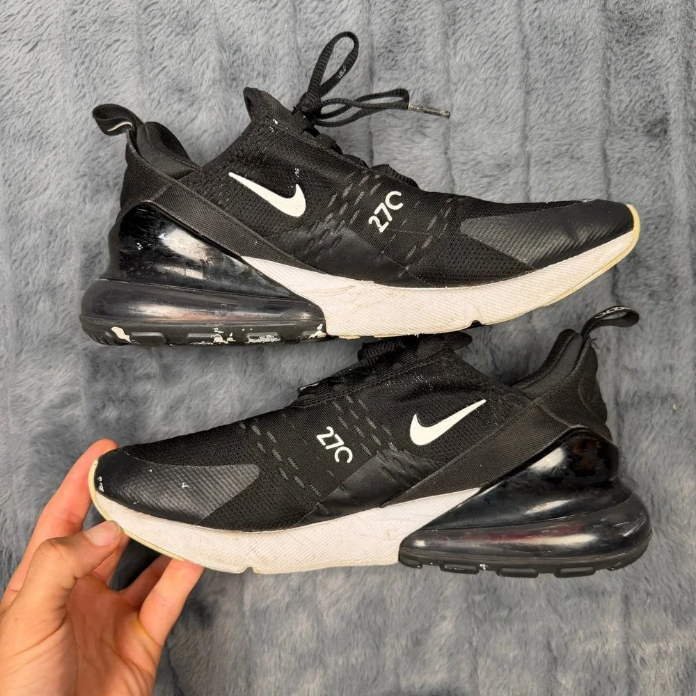 Nike Air Max 270 Black White Mens Running Shoes AH8050-002 Size 8.5